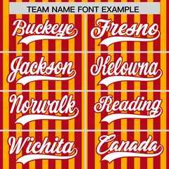 Red Yellow American Flag Graffiti Baseball Jersey 3