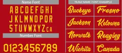 Red Yellow Classic Team Basketball Jersey 4