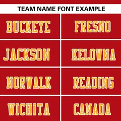 Red-Yellow Raglan Sleeves Fashion Authentic Football Jersey 3