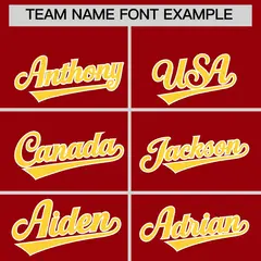 Red Yellow Raglan Varsity Full-Snap Faux Leather Letterman Jacket 3