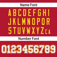 Red Yellow-Red Raglan Letterman Jacket 4