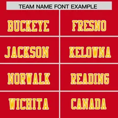 Red Yellow Shoulder Cut Two-Tone Flag Football Jersey 3