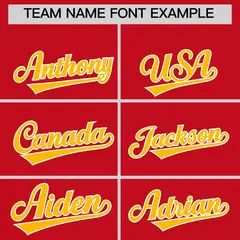 Red Yellow Side Camo Baseball Jersey 3