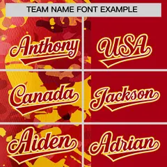 Red Yellow Split Graffiti Raglan Sleeve Baseball Jersey 3