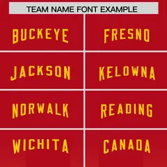 Red Yellow Vertical Gradient Stripe Fashion Football Jersey 3