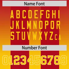 Red Yellow Vertical Gradient Stripe Fashion Football Jersey 4