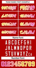 Red Yellow-White Classic Gradient Fashion Basketball Jersey 3