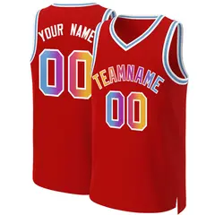 Red Yellow-White Classic Gradient Fashion Basketball Jersey 1