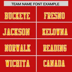 Red Yellow-White Color Block Raglan Sleeves Football Jersey 3