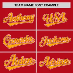 Red Yellow Zebra Graffiti Authentic Baseball Jersey 3