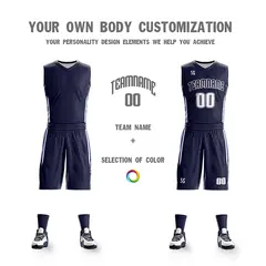 Men's Reversible Athletic Basketball Jersey Set 5