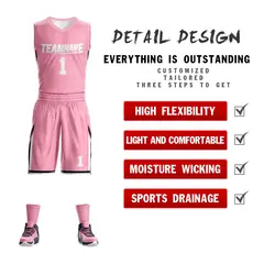 Reversible Basketball Jersey Sets Team Uniforms Adults Youth 2