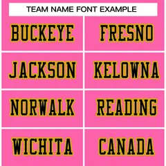 Rose Pink Black-Old Gold Classic Style Football Jersey 3