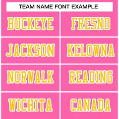 Rose Pink Gold-White Classic Style Authentic Football Jersey 3