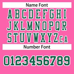 Rose Pink Kelly Green-White Classic Style Football Jersey 4