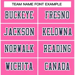 Rose Pink Navy-White Classic Style Authentic Football Jersey 3