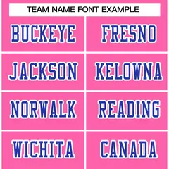 Rose Pink Royal-White Classic Authentic Football Jersey 3