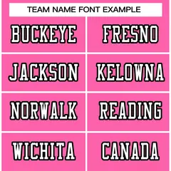 Rose Pink White-Black Classic Football Jersey 3