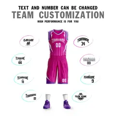 Rose Pink White Graffiti Angular Element Basketball Jersey 4
