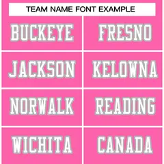 Rose Pink White-Gray Classic Style Authentic Football Jersey 3
