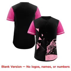 Rose Red Black Raptor Series Raglan Baseball Jersey 8