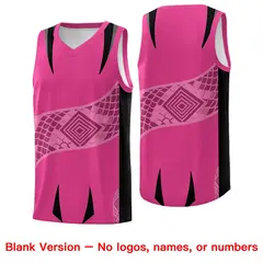 Rose Red Black Snake Scale Venomous Fang Graffiti Basketball Jersey 6