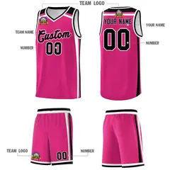 Rose Red Black White Charge Series Team Basketball Jersey 5