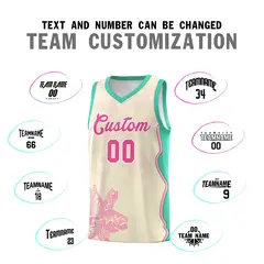 Rose Red Bright Green Illusion Flower Graffiti Basketball Jersey 4
