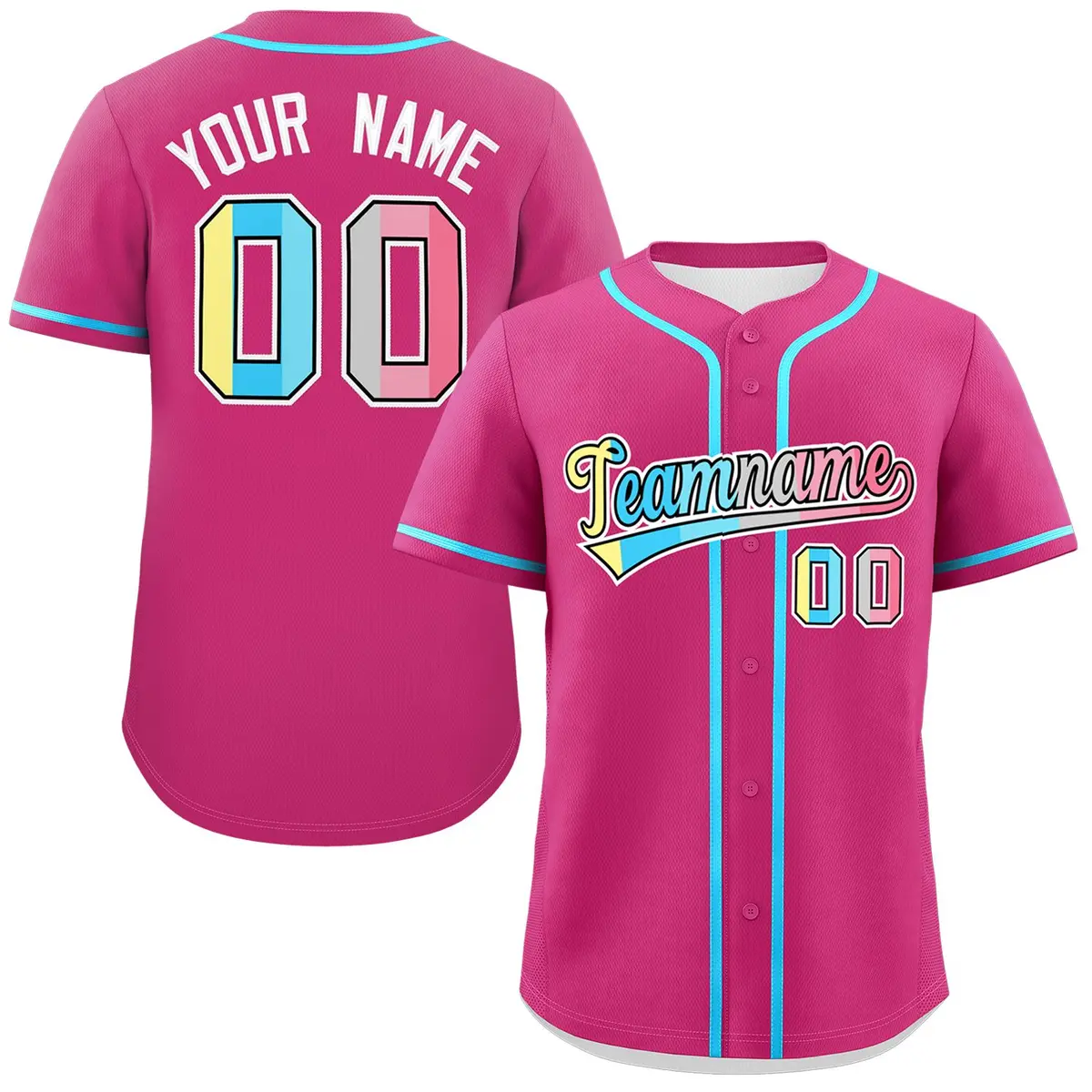 Rose Red Genderflux Pride Month Classic Baseball Jersey