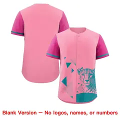 Rose Red Light Pink Raptor Series Raglan Baseball Jersey 8