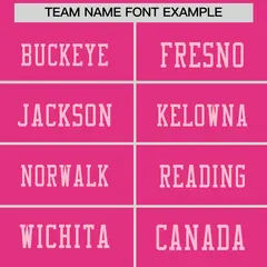 Rose Red Light Pink Sequin Lettering Football Jersey 3