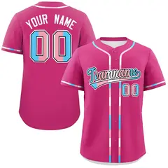 Rose Red Transgender Pride Month Classic Baseball Jersey 1