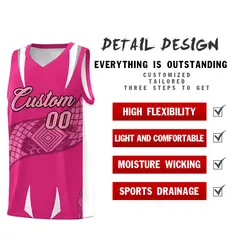 Rose Red White Snake Scale Venomous Fang Graffiti Basketball Jersey 2