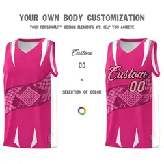 Rose Red White Snake Scale Venomous Fang Graffiti Basketball Jersey 3