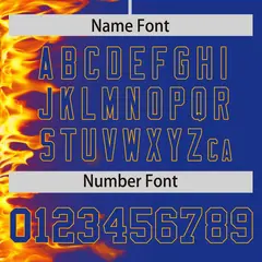 Royal 3D Flame Authentic Baseball Jersey 4