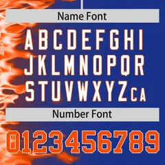 Royal 3D Flame Authentic Baseball Jersey 4
