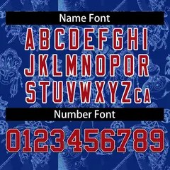 Royal 3D Graffiti Pattern Baseball Jersey 4