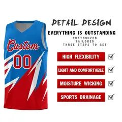 Royal Abstract Mountain Pattern Basketball Jersey 2
