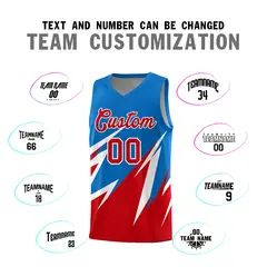 Royal Abstract Mountain Pattern Basketball Jersey 3