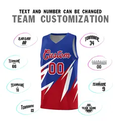 Royal Abstract Mountain Pattern Basketball Jersey 3