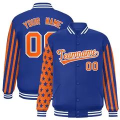 Royal American Flag Varsity Letterman Bomber Jacket 1