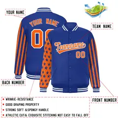 Royal American Flag Varsity Letterman Bomber Jacket 2
