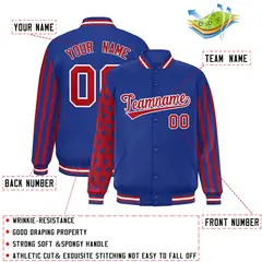 Royal American Flag Varsity Letterman Bomber Jacket 2