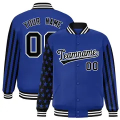 Royal American Flag Varsity Letterman Bomber Jacket 1