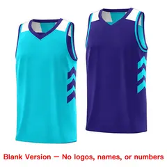 Royal Aqua Reversible Double Side Basketball Jersey 7