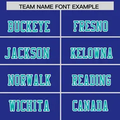 Royal Aqua Two-Tone Shoulder Cut Flag Football Jersey 3