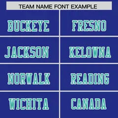 Royal Aqua Two-Tone Shoulder Cut Flag Football Jersey 3