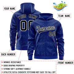 Royal Black Leopard Print Varsity Letterman Jacket Hoodie 4