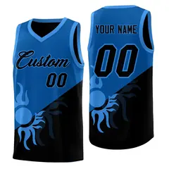 Royal Black Radiant Sun Two Tone Basketball Jersey 1