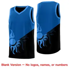 Royal Black Radiant Sun Two Tone Basketball Jersey 2